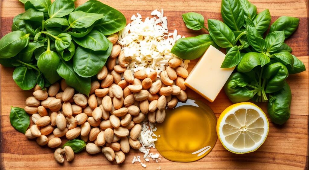 Fresh Spinach Pesto Ingredients Fresh Spinach Pesto Ingredients