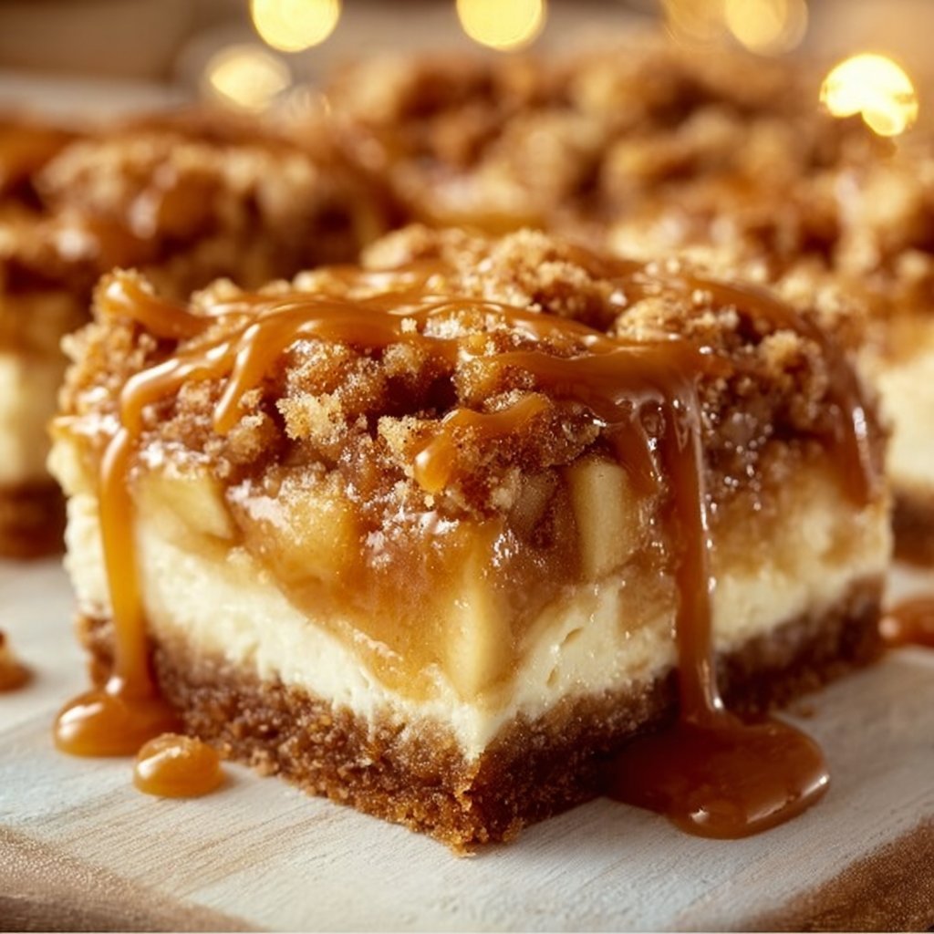 Caramel Apple Cheesecake Bars