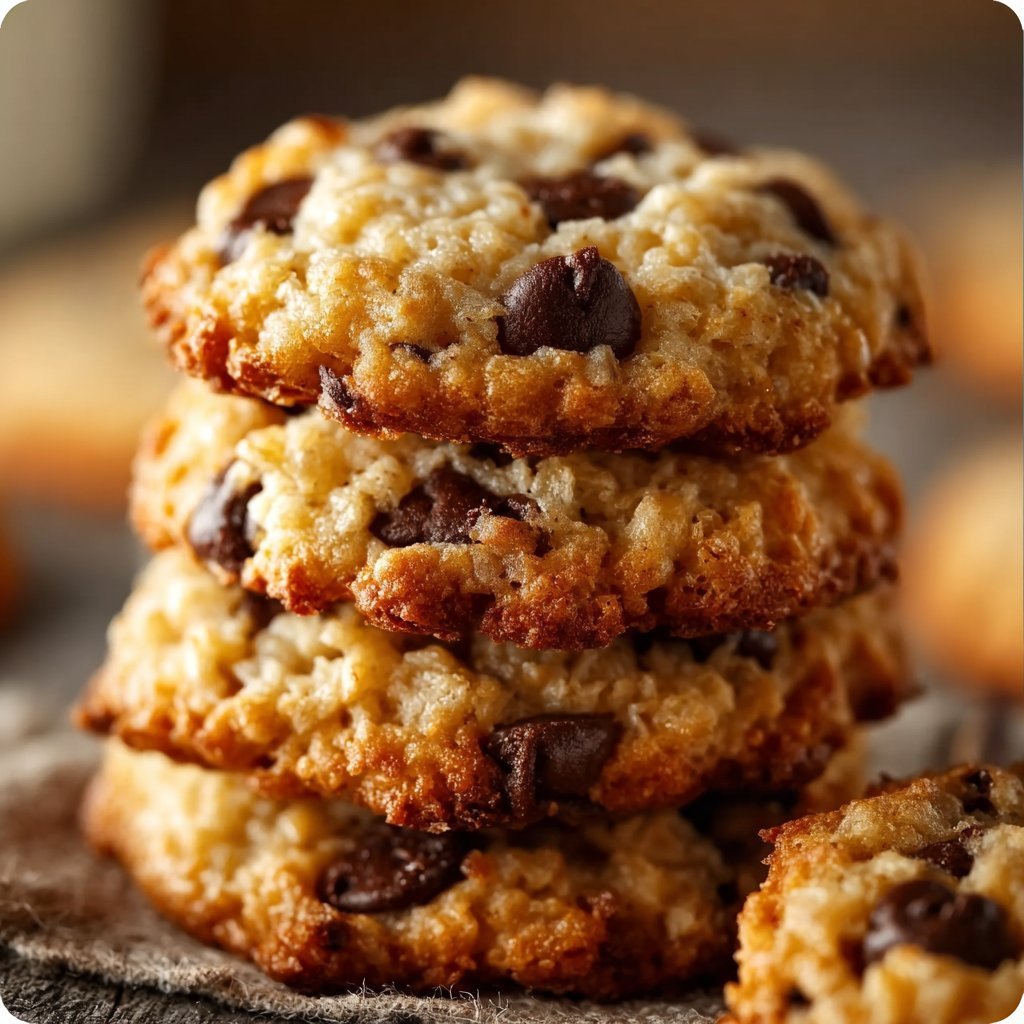 Rice Krispie Chocolate Chip Cookies with Soft Chew