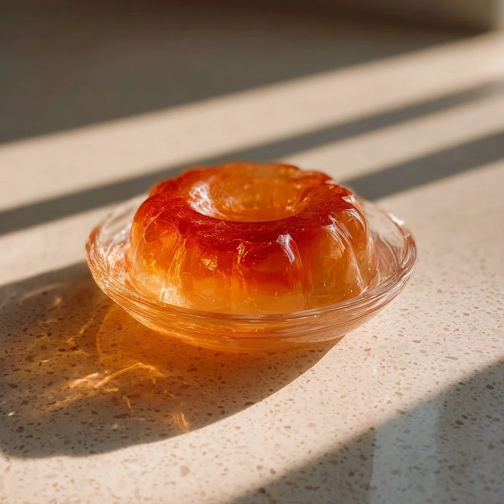 A vibrant bowl of Burn Peak Jello ready to serve and enjoy.