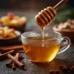 A jar of Canaan Honey showcasing its natural richness and health benefits.