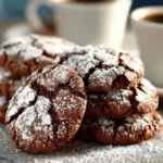 Delicious mocha chocolate crinkle cookies with a rich, fudgy texture.
