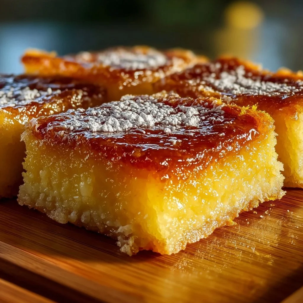 Easy two-ingredient lemon bars recipe with a zesty lemon flavor