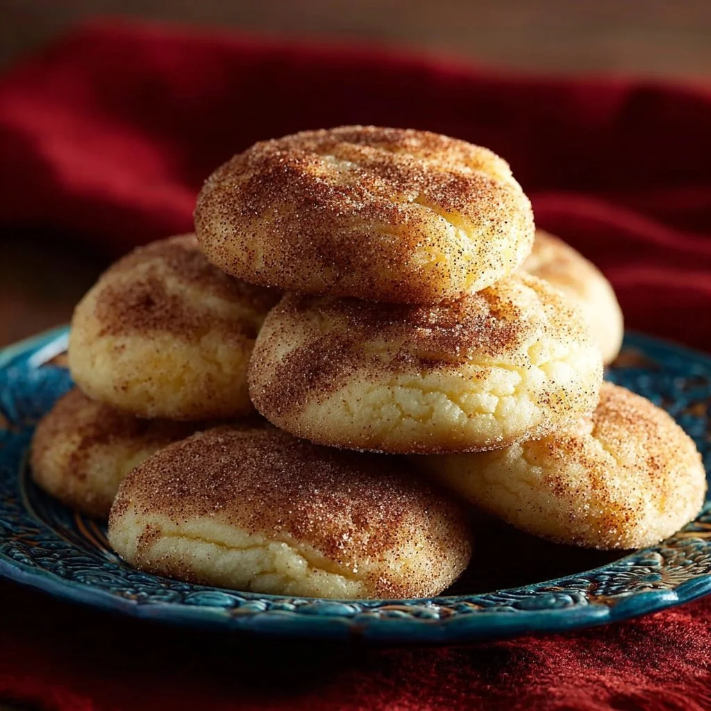 Delicious homemade snickerdoodles with cinnamon sugar topping