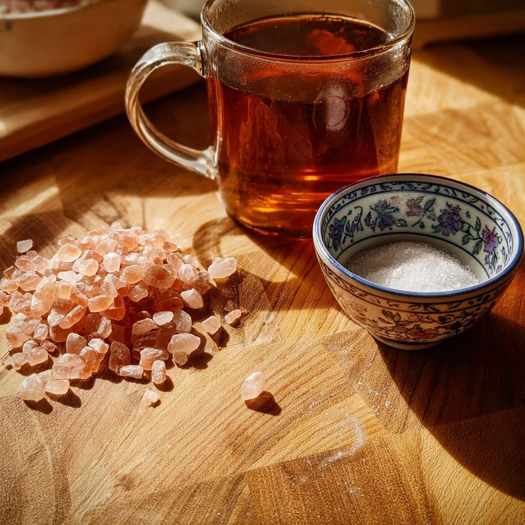 Warm gelatin drink served in a cozy setting with spices