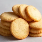Plate of delicious basic butter cookies ready to be enjoyed