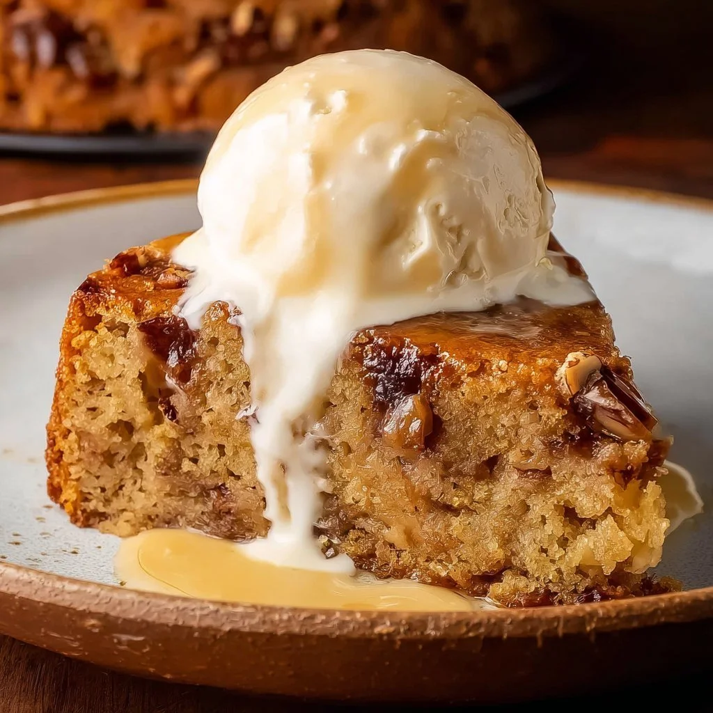 Delicious homemade Date Cake with rich flavors and a moist texture.