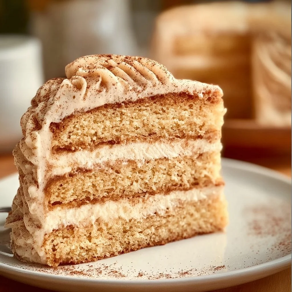 Delicious Snickerdoodle Cake with cinnamon sugar topping