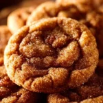 Freshly baked buttery brown sugar cinnamon cookies on a cooling rack