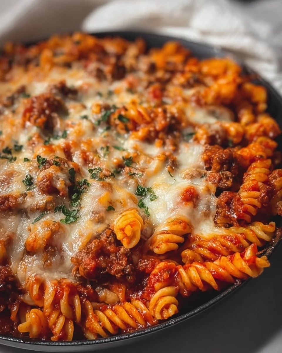 Cheesy Pizza Pasta Bake