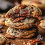 Chocolate chip pecan cookies baked to perfection with rich chocolate and crunchy nuts.