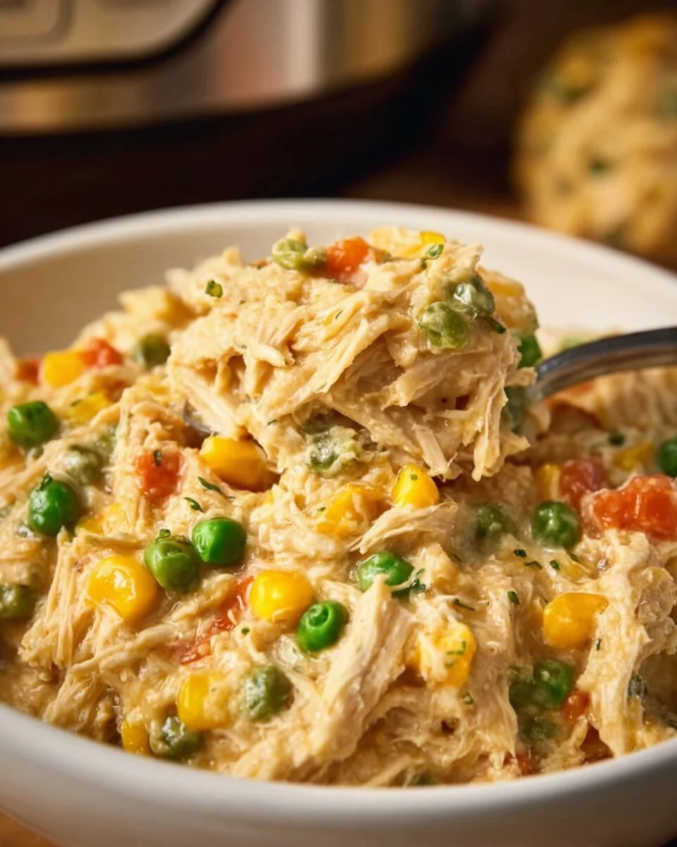 Crockpot Chicken and Stuffing Casserole