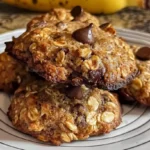 Soft banana bread cookies made with just 3 ingredients