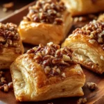 Delicious Pecan Cream Cheese Danish with flaky pastry and nutty filling