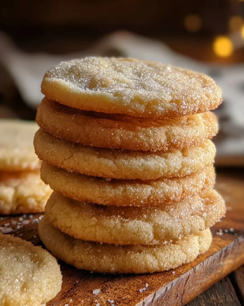 Plate of soft buttermilk sugar cookies topped with sugar.