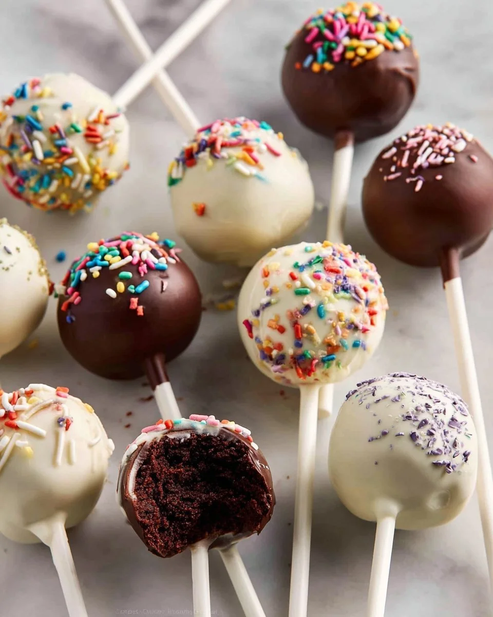 Scrumptious chocolate cake pops decorated for a festive occasion