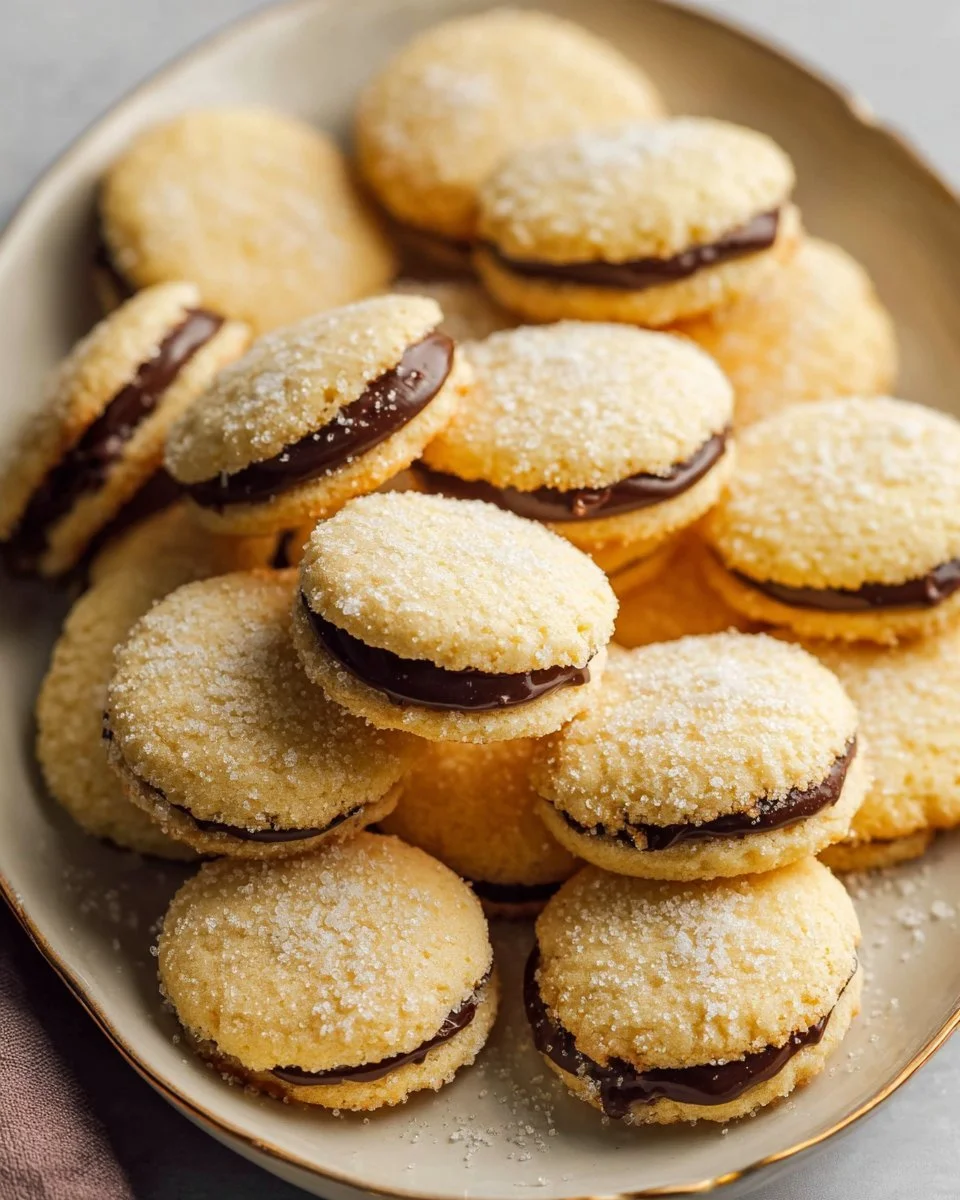 Chocolate Orange Butter Cookies with Ganache Filling