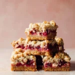 Delicious homemade cranberry bars with a golden crust and bright red cranberries