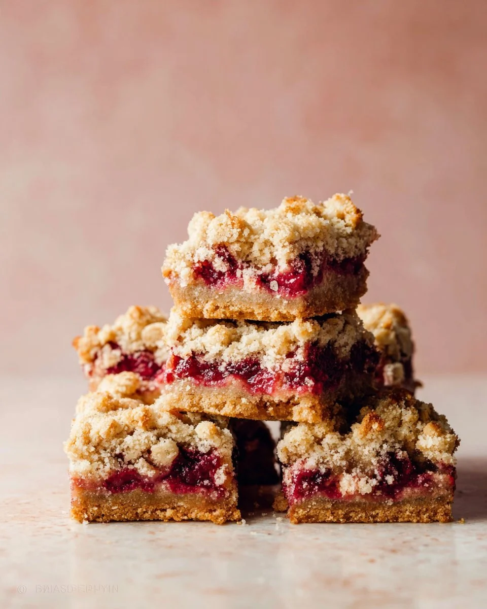 Delicious homemade cranberry bars with a golden crust and bright red cranberries