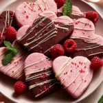 Delicious freeze-dried raspberry sugar cookies on a wooden platter
