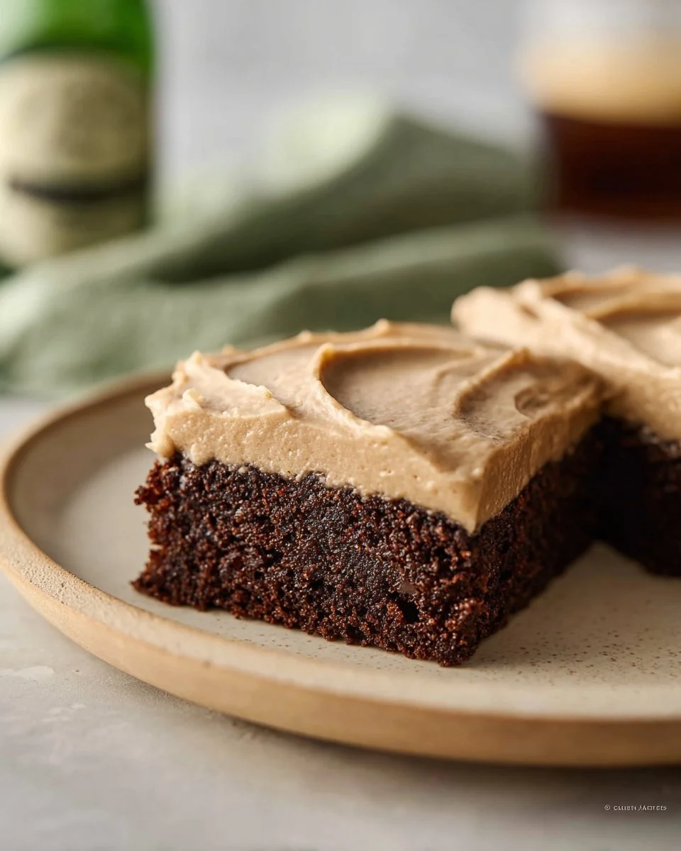 Guinness Brownies with Frosting