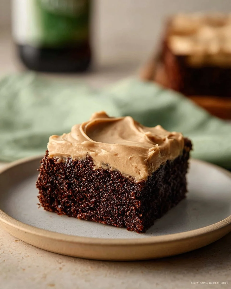 Guinness Brownies with Guinness Frosting