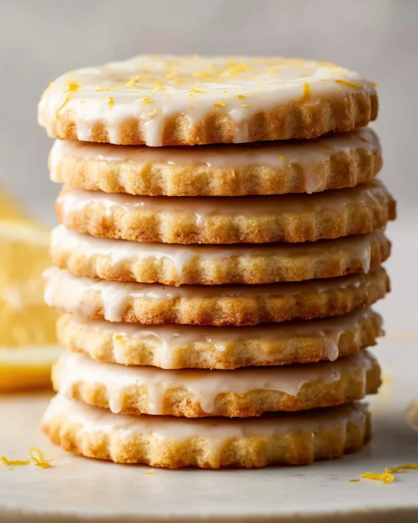 Freshly baked lemon cookies with a soft texture and vibrant lemon flavor