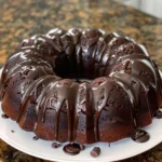 Delicious homemade Chocolate Bundt Cake with a rich chocolate glaze